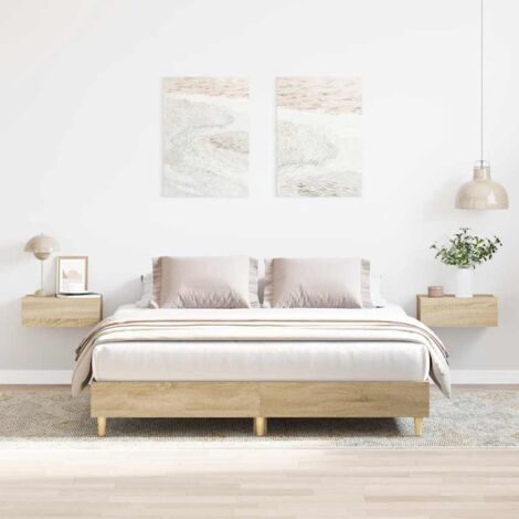 Estructura de cama sin colchón madera roble Sonoma 150x200 cm vidaXL (1/5)