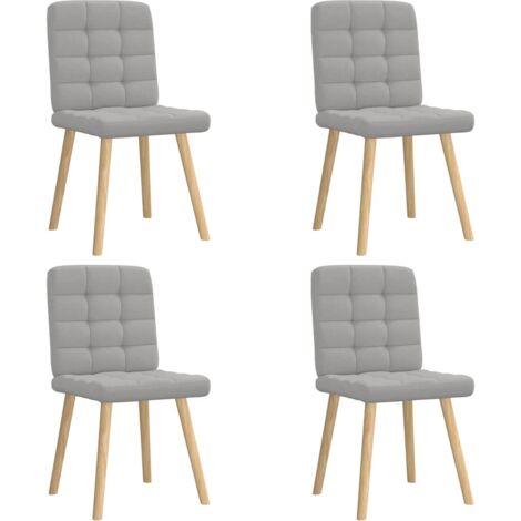 Sillas de comedor 4 uds tela gris nube vidaXL (1/5)
