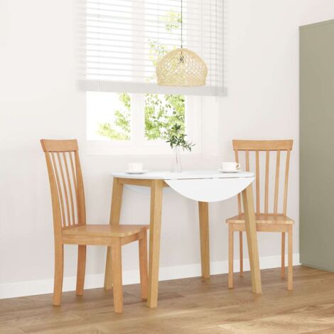 Sillas de comedor  2 uds madera maciza natural caucho vidaXL