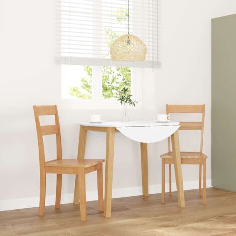 Sillas de comedor 2 uds madera maciza natural caucho vidaXL