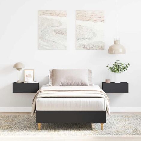 Estructura de cama sin colchón madera negra 100x200 cm vidaXL (1/5)