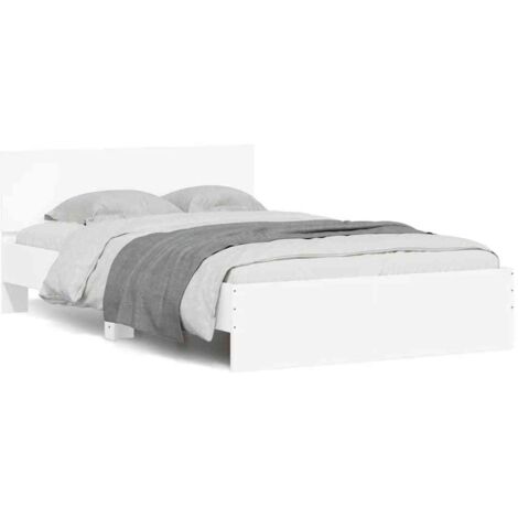 Estructura de cama con cabecero y luces LED blanco 120x200 cm vidaXL (1/5)
