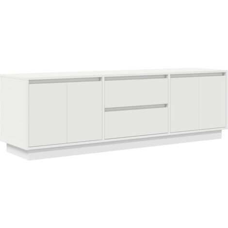 Mueble de TV con luces LED blanco 160,5x41x50 cm vidaXL
