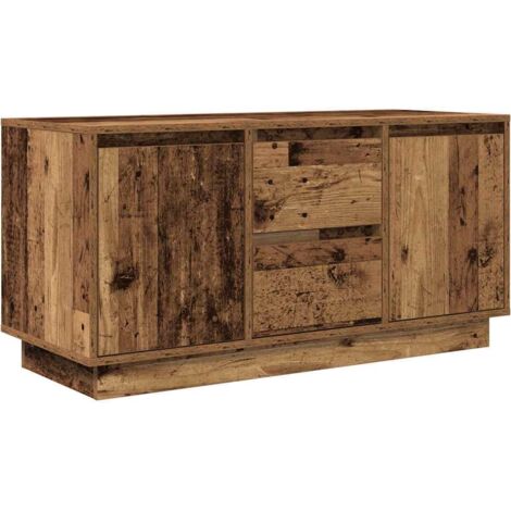 Mueble de TV con luces LED madera vieja 100x41x50 cm vidaXL