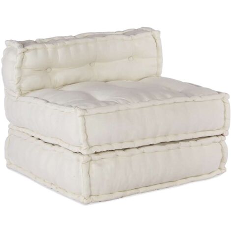Sofá modular crema 70x70x54 tela vidaXL