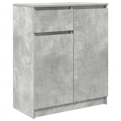 Aparador con cajón gris hormigón 71x35x84 cm madera ingeniería vidaXL