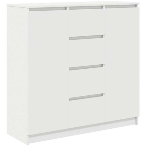 Aparador con cajones blanco 100,5x35x98,5 cm madera ingeniería vidaXL