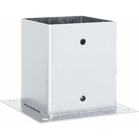 Bases para postes cuadradas 4 uds. Plata 121x121 mm vidaXL