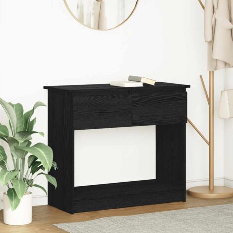 Mesa consola con cajones negra 85,5x38,5x74,5 cm vidaXL