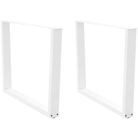Patas para mesa de comedor en forma de V (2 unidades), color blanco, 100 x (72-73,3) cm, acero vidaXL
