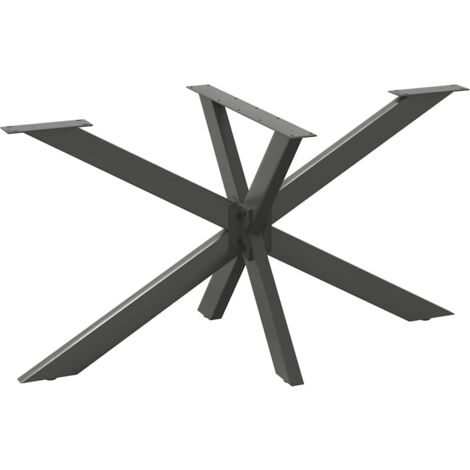 Pata de mesa de comedor forma araña antracita 150x78x(72-73) cm acero vidaXL (1/5)