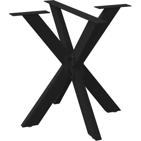 Pata de mesa de comedor forma araña negra 85x85x(72-73) cm acero vidaXL