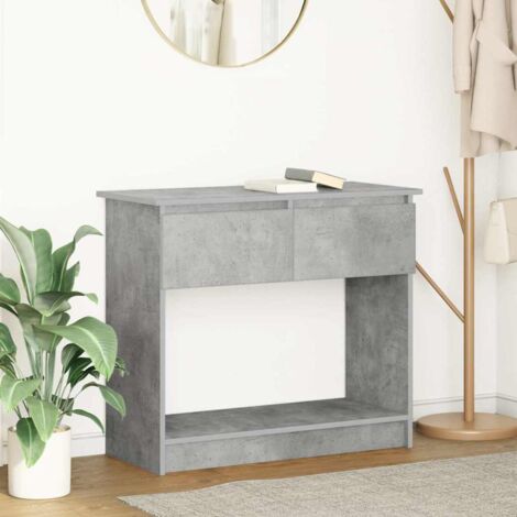 Mesa consola con cajones gris hormigón 85,5x38,5x74,5 cm vidaXL
