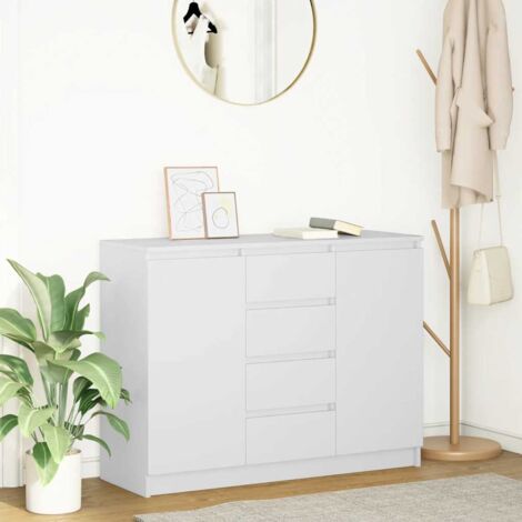 Aparador con cajones blanco 100,5x35x76 cm madera de ingeniería vidaXL