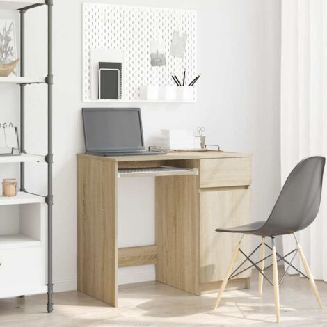 Escritorio roble Sonoma 86x49x76 cm madera de ingeniería vidaXL