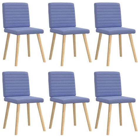 Sillas de comedor 6 uds tela azul jeans vidaXL (1/5)
