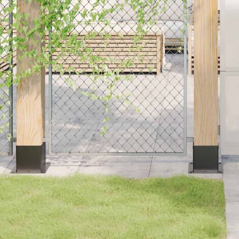 Bases para postes cuadradas 12 uds. Antracita 141x141 mm vidaXL