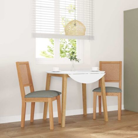 Sillas de comedor con cojines 2 uds madera maciza caucho vidaXL (1/5)