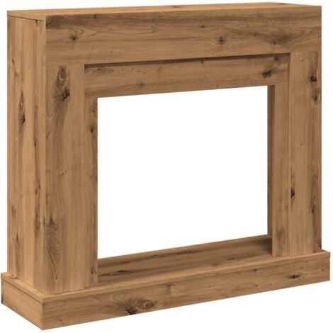 Borde de chimenea madera ingeniería roble artisan 100x30x87,5cm vidaXL