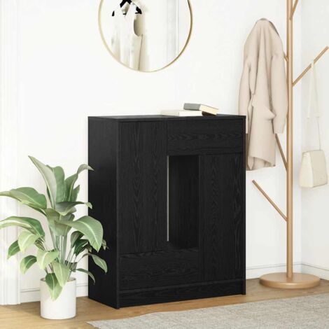 Aparador con cajones y puertas roble negro 73x31x90 cm vidaXL