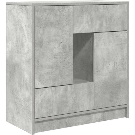 Aparador con cajones y puertas gris hormigón 70,5x34x74,5 cm vidaXL