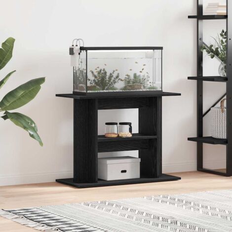 Soporte para acuario de madera de roble negro 80x35x60 cm vidaXL