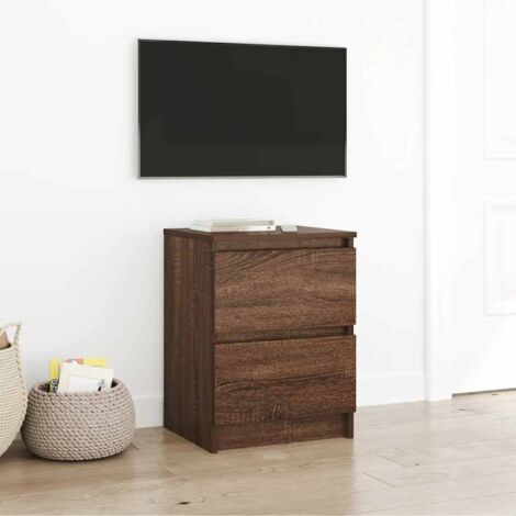 Mueble de TV de madera de roble marrón 40x35x54 cm vidaXL