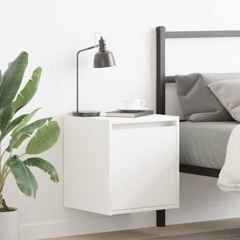 Mesillas de noche de pared 2 uds blanco 38x34x40 cm vidaXL (1/5)