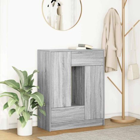 Aparador con cajones y puertas gris Sonoma 73x31x90 cm vidaXL