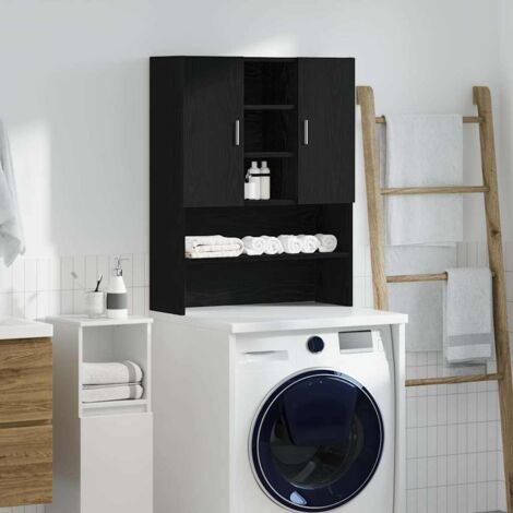 Mueble para lavadora roble negro 70,5x25,5x90 cm vidaXL (1/5)