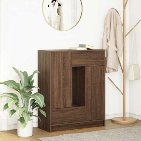 Aparador con cajones y puertas roble marrón 73x31x90 cm vidaXL