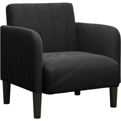 Sillón con reposabrazos Terciopelo negro 54 cm vidaXL