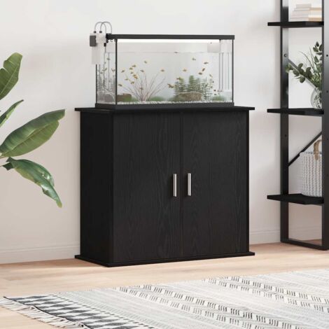 Soporte para acuario de madera de ingeniería de roble negro 81x36x73 cm vidaXL