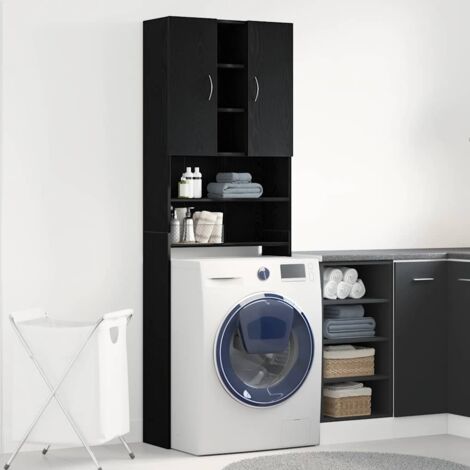 Mueble para lavadora roble negro 64x25,5x190 cm vidaXL