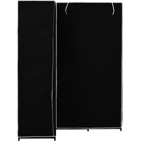 Armario de esquina negro 130x87x169 cm vidaXL