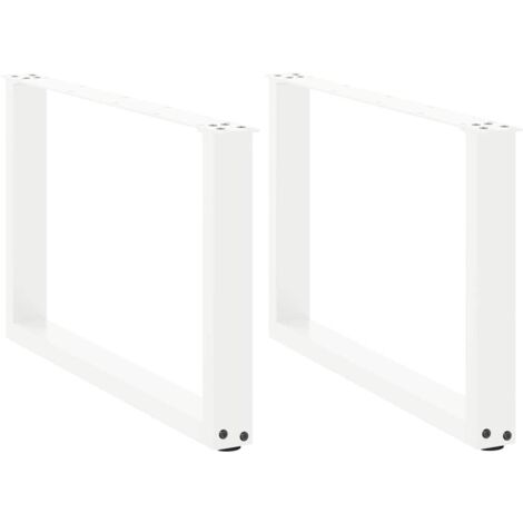 Patas para mesa de centro en forma de U (2 unidades), color blanco, 70 x (42-43) cm, acero vidaXL