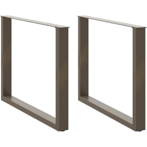 Patas para mesa de comedor en forma de U (2 unidades, acero natural, 100 x 72-73 cm) vidaXL (1/5)