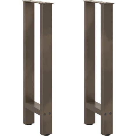 Patas para consola de acero natural (2 unidades, 38 x 72-73 cm) vidaXL