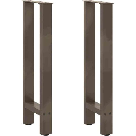 Patas para consola de acero natural (2 unidades, 28 x 72-73 cm) vidaXL