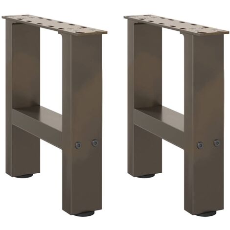 Patas para mesa de centro de acero natural (2 unidades, 30 x 30-31 cm) vidaXL