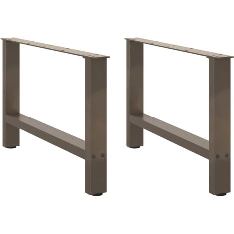 Patas para mesa de centro de acero natural (2 unidades, 70 x 42-43 cm) vidaXL