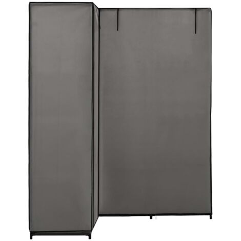 Armario de esquina gris 130x87x169 cm vidaXL