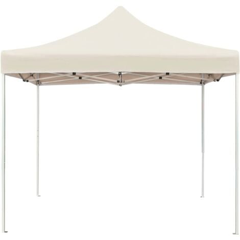 Carpa plegable profesional de aluminio crema 3x3 m vidaXL