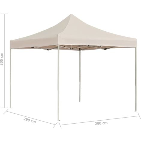 Carpa plegable profesional de aluminio crema 3x3 m vidaXL