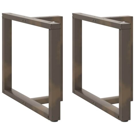 Patas para mesa de comedor en forma de T (2 unidades), color negro, 100 x 35 x (72-73) cm, acero vidaXL