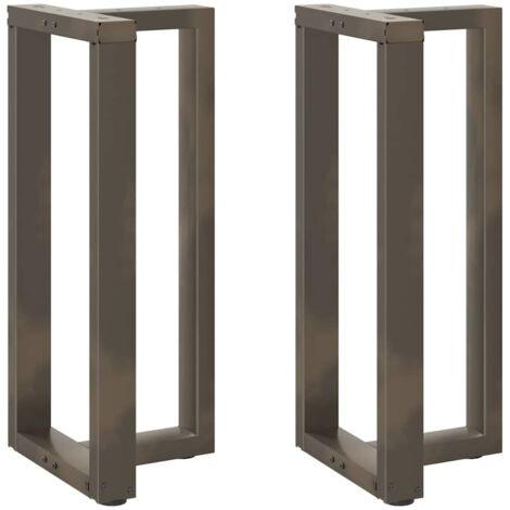 Patas para mesa de bar en forma de T (2 unidades), color negro, 50 x 35 x (90-91) cm, acero vidaXL