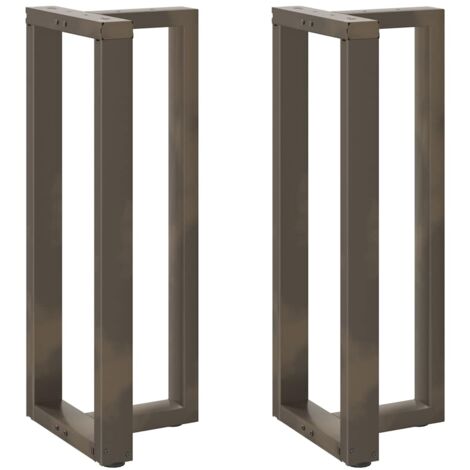 Patas para mesa de bar en forma de T (2 unidades), color negro, 40 x 35 x (100-101) cm, acero vidaXL