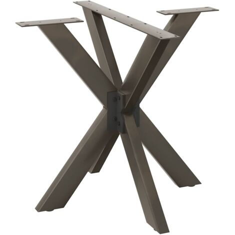 Pata de mesa de comedor forma araña negra 85x85x(72-73) cm acero vidaXL