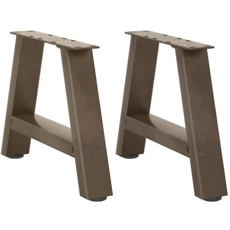 Patas para mesa de centro en forma de A (2 unidades, 40 x 30-31 cm, acero) vidaXL