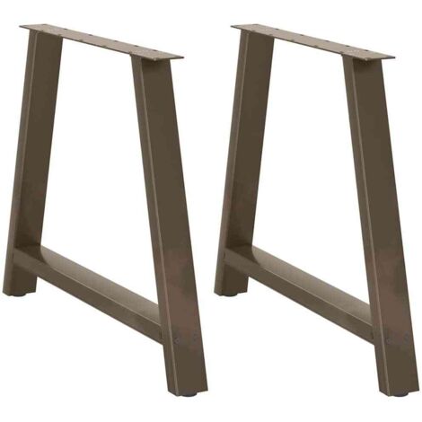 Patas para mesa de comedor en forma de A (2 unidades, 90 x 72-73 cm, acero) vidaXL